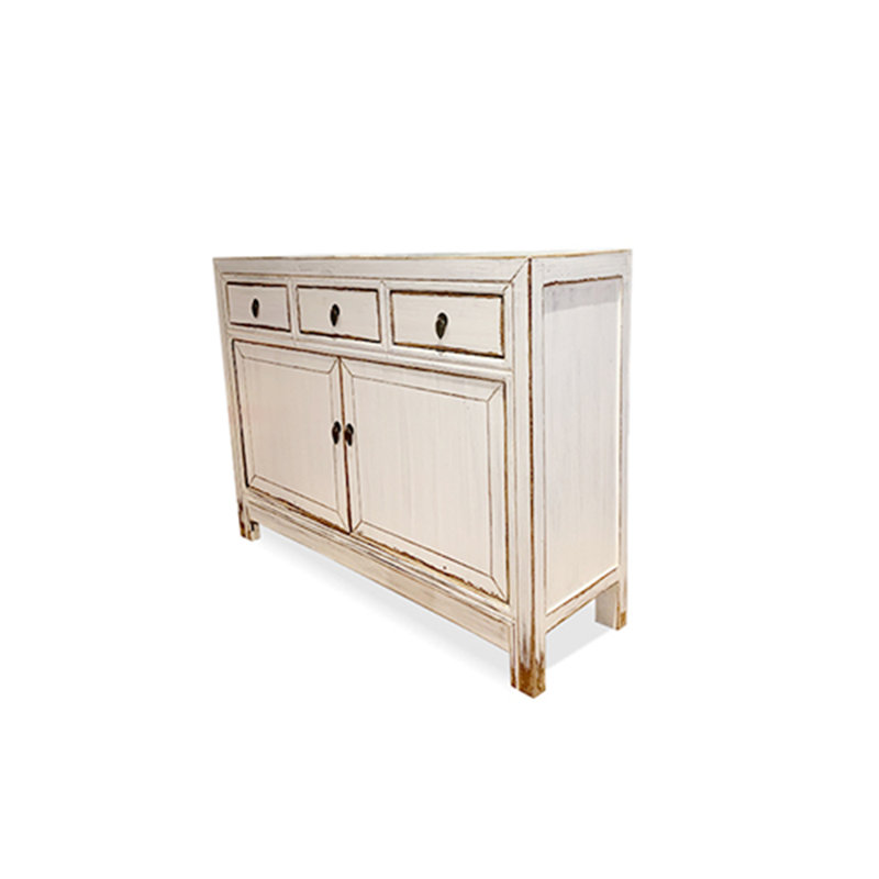 Distressed White Cabinet