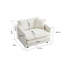 Fauteuil avec tissu chenille blanc - Siège simple confortable pour la maison dans la tranquillité du salon