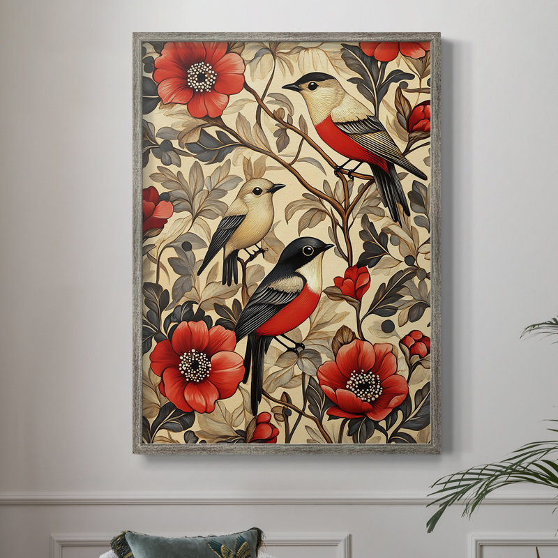 WM MORRIS Series XLI Framed Print - Solid Wood, 11" H x 9" W