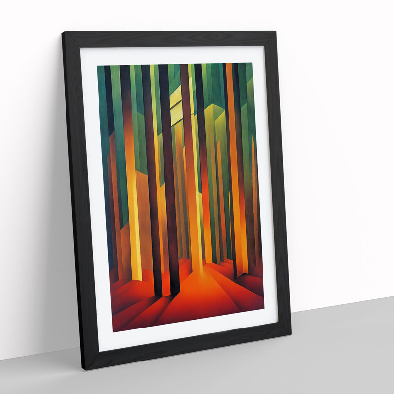 Modern Forest No.5 Abstract - Framed Print, Black, 64cm H x 46cm W x 2cm D