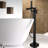 Modern Matte Black Bathtub Faucet - Hand Shower, 6 Gpm Flow, Corrosion Installation Wall Mounted Handheld Resistance, Valve Included