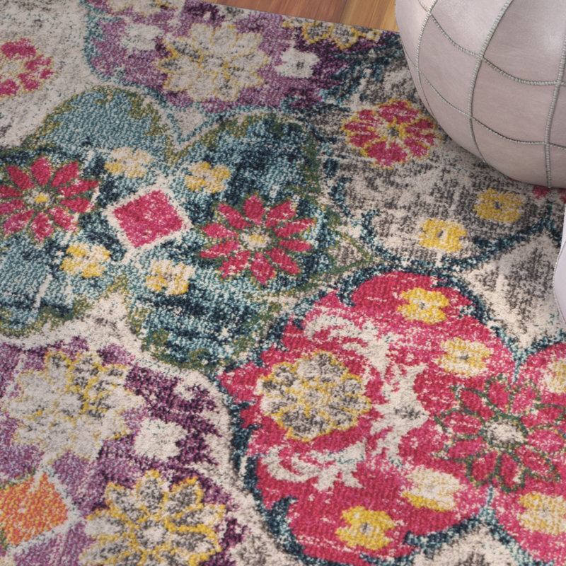 Moloney Performance Floral Rug, Rectangle 6'7" x 9'2"