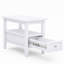 Table de bout transitionnelle en bois massif avec tiroir de rangement de style Shaker chaleureux-813628931-813628932