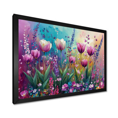 Iolia Fantasy Lavender And Tulips Field II - Tulips Wall Art