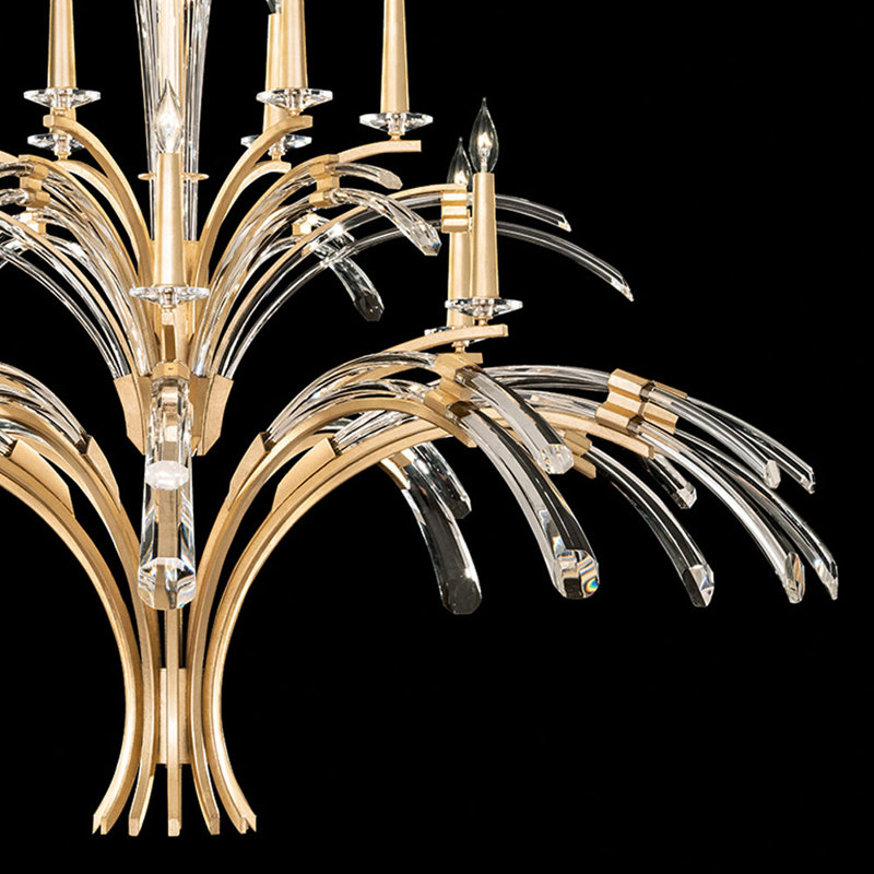 Lustre rond 56 po Trevi, Feuille d'or