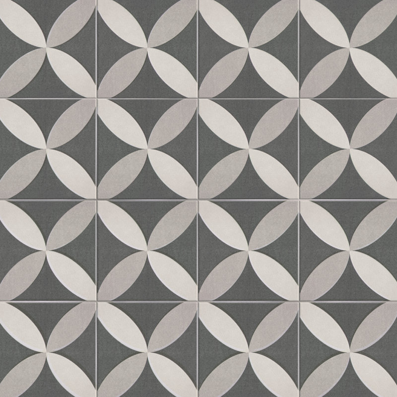 Carreau de céramique à motif de mur et plancher 4 po x 4 po Twenties Mini