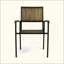 Ensemble de chaises de salle à manger modernes et modernes en bois et métal, acacia durable avec lattes verticales, ensemble de 2