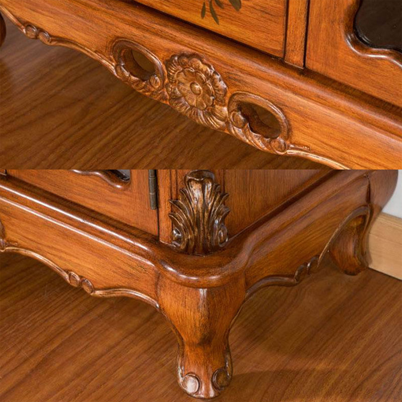 Buffet brun massif et bois manufacturé