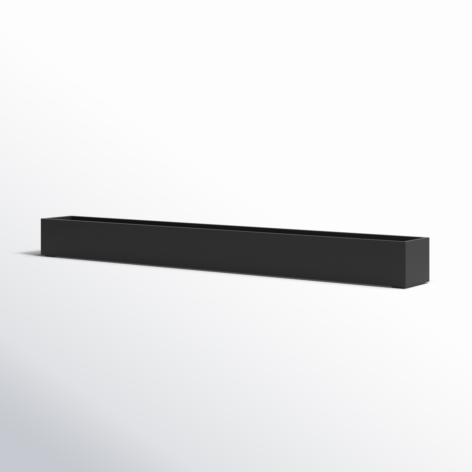Geo Series Planter Box, Black, 3" H x 32" W x 3.5" D, Set of 1