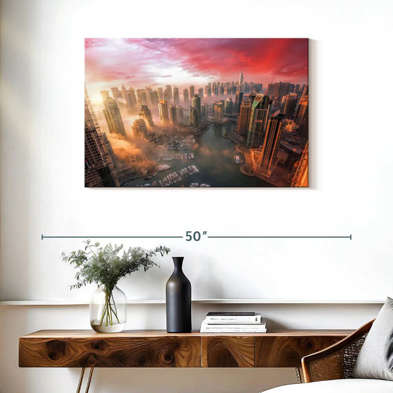 Ravi Dubai Sunset, 24" H x 36" W