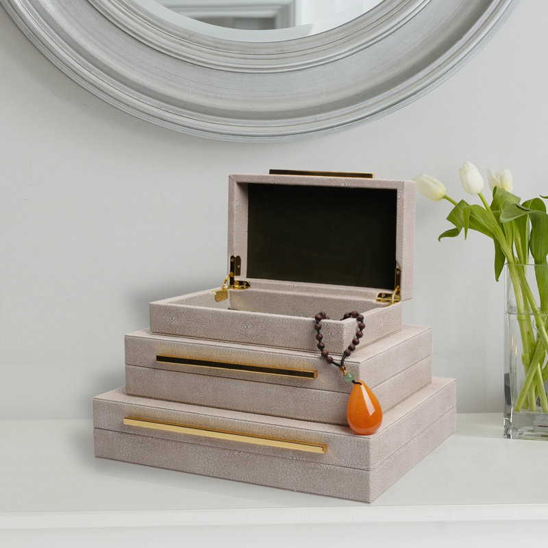 Ensemble de 3 boîtes de rangement décoratives 3 pièces