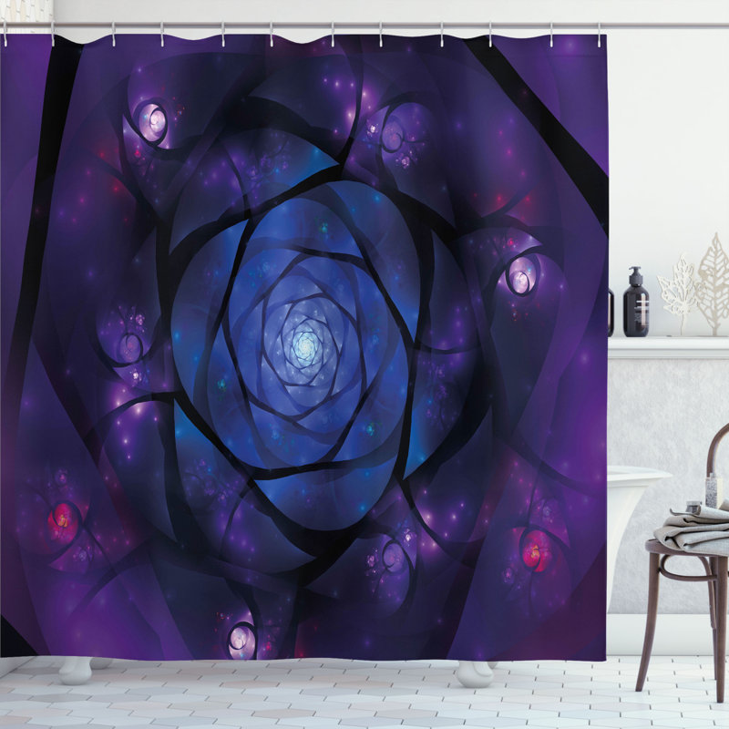 Shower Curtain with Hooks Included, 70" H x 69" W