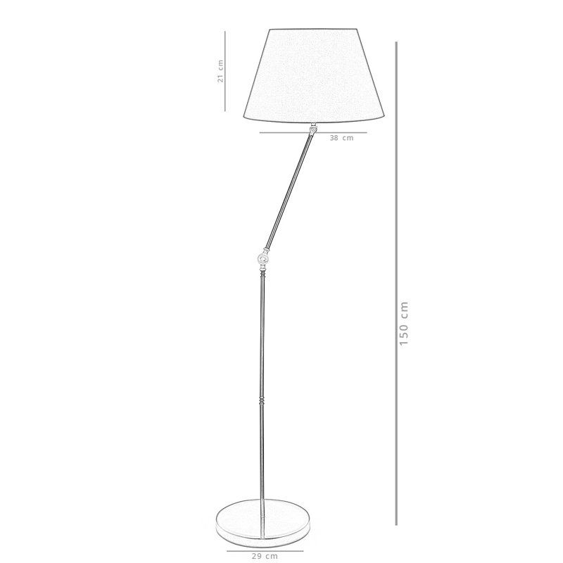 Lampe de lecture sur pied 59 ", Beige