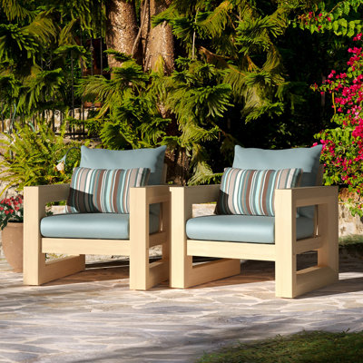 Chaise de patio avec coussins Sehrish