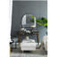 Miroir de vestibule arqué en métal noir 33 po x 31 po-11557320