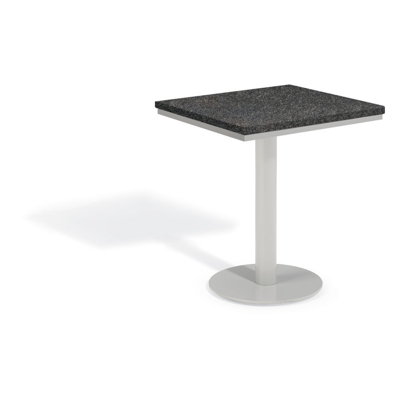 Travira Outdoor Square Bistro Table, Vintage Tekwood, Flint, 26" W x 26" L x 29.5" H