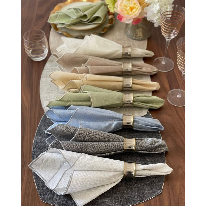 Allure Vinyl Square Placemats, Gray