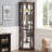 Lighted Corner Curio Cabinet-1966795547