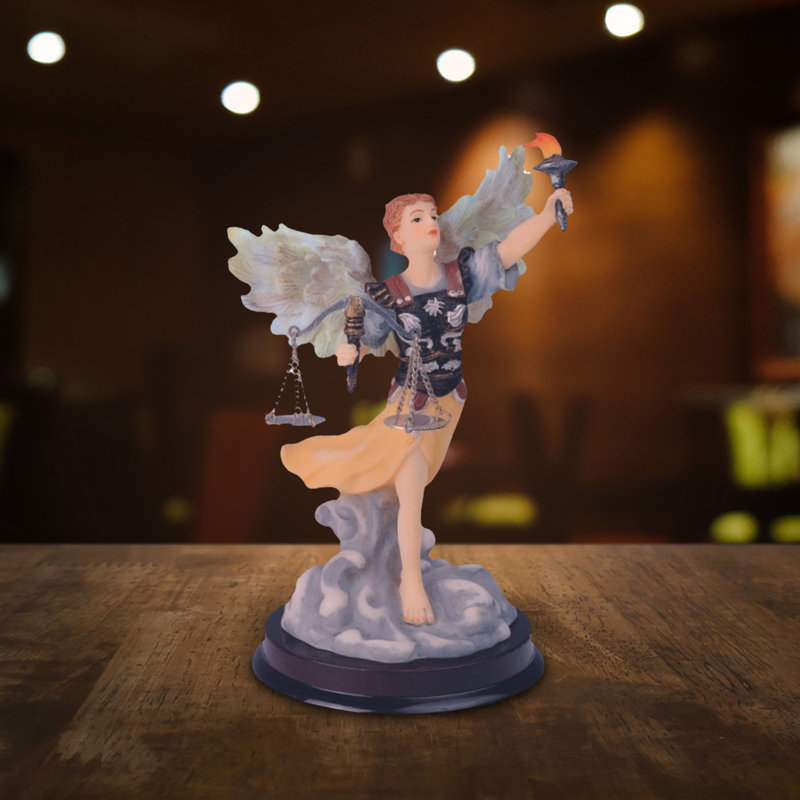 Figurine sacrée ange de la sagesse Jedrick 6 "H Archangel Uriel
