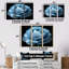 Mono, bleu, noir, renoncules congelés, reproduction d'art mural-107195817-107195825