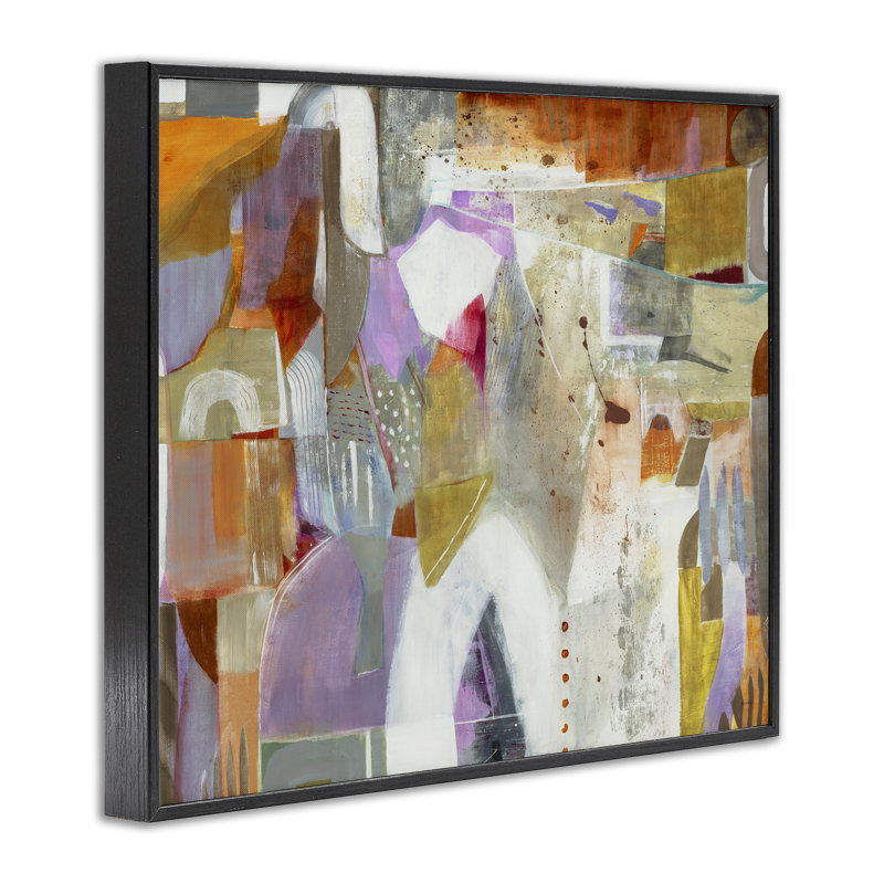 Giclée chaleureuse à composition éclectique, design par Jill Martin, Giclée encadrée noir minuit, H 11 po x l 14 po