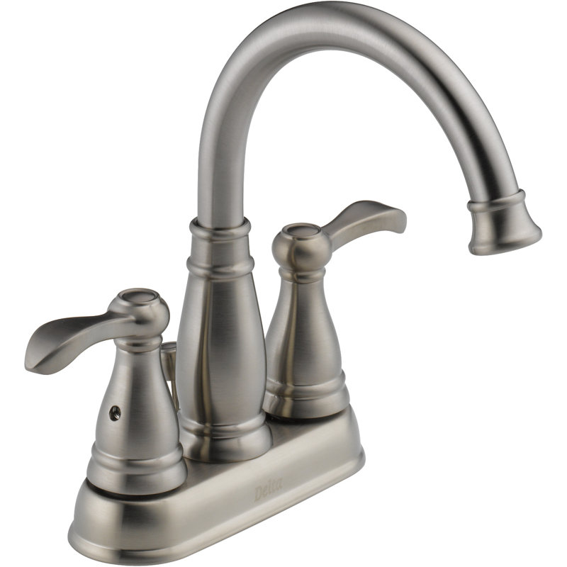 Robinet de salle de bain central avec drain Porter, Nickel brossé