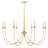 Kadia 8 - Light Dimmable Classic / Traditional Chandelier in Gold-1034996789