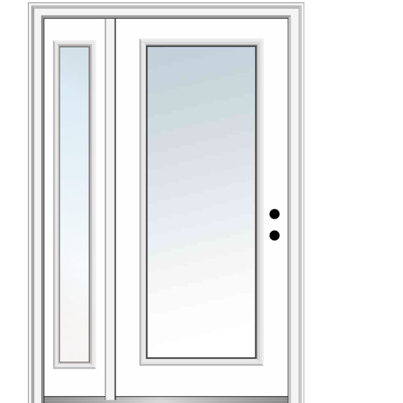 Primed Fibreglass Exterior with One Sidelite, Right Hand/Inswing