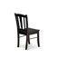 L'ensemble 3 pièces contient une table rectangulaire en bois avec une rallonge papillon et 2 chaises de cuisine, noir-1753042032-1753042033-1753042028