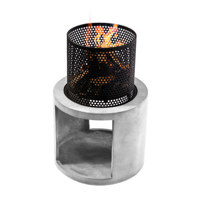 Round Steel Charcoal Smokeless Fire Pit