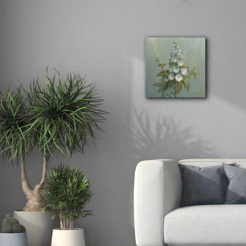 «Cottage Larkspur» par Danhui Nai, art mural sur toile, H 18 po x l 18 po