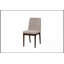 Ensemble de salle à manger moderne 7 pièces avec finition noyer cendré, coussin en mousse confortable et chaises d'appoint rembourrées en tissu