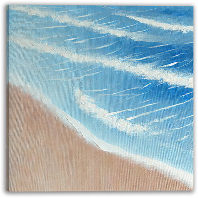 «Calm Beach Waves», art mural sur toile