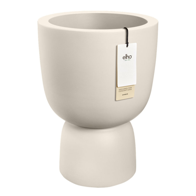 Elho Amber Coupe, 57.9cm H x 41.3cm W x 41.3cm D, White