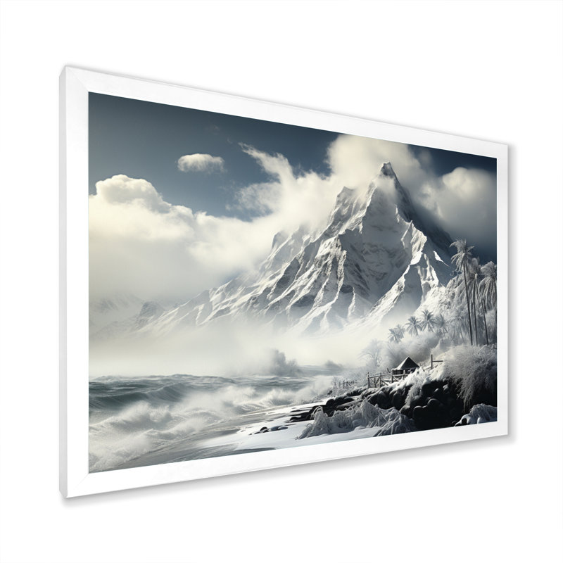 Bernarr Glacier Majestic Clarity II sur toile, Cadre simple blanc, H 34 po x l 44 po