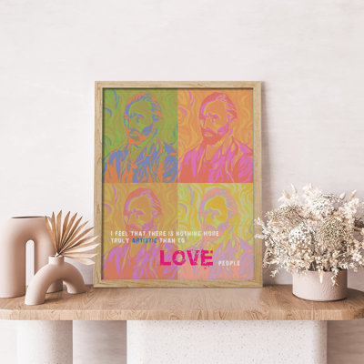 " Love Vincent Van Gogh Pink Blue Yellow " by Andy Warhol