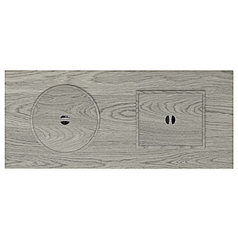 Table basse 3-en-1 avec seau à glace et foyer, Gris
