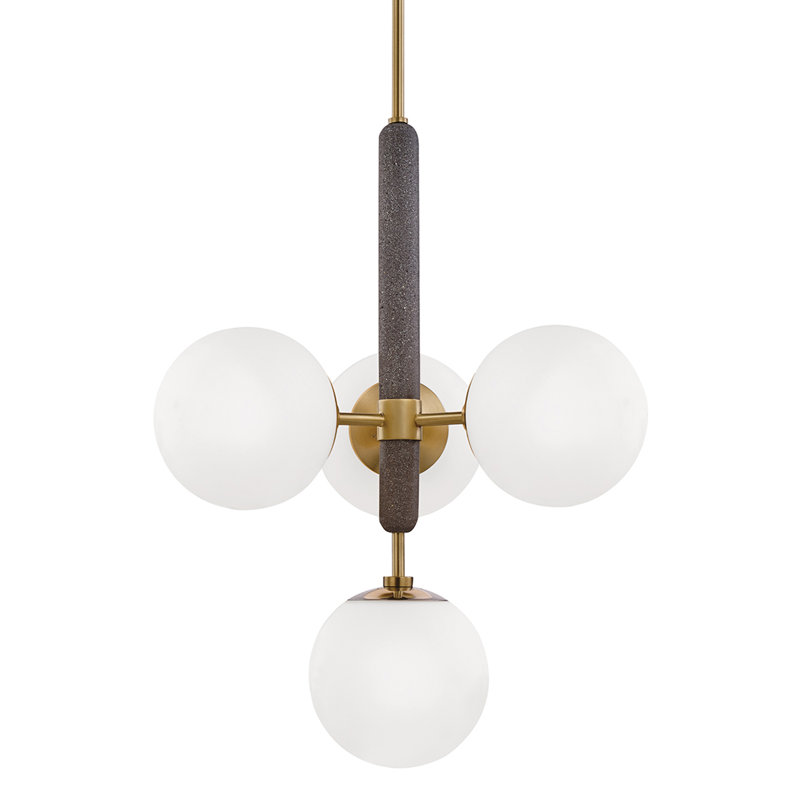 Harley 4-Light Chandelier, Aged Brass