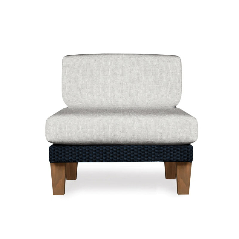 Catalina Outdoor Teak Lounge Chair, Remy Shadow, Ebony