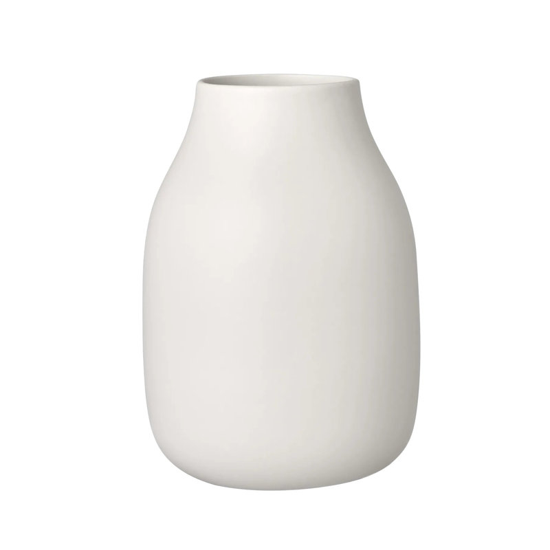 Table Vase 1, 20cm H x 14cm W x 14cm D, Moonbeam Matte