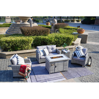4 - Person Patio Conversation Set with Cushions