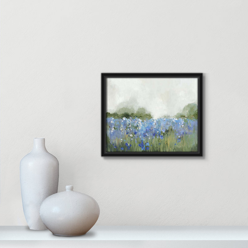 Meadows Bluebels Field " Meadows Bluebells Field " by Allison Pearce, 9.5" H x 11.5" W x 2" D, Black Framed