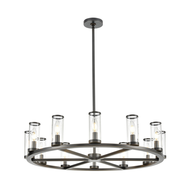 Revolve 12 - Light Chandelier, Urban Bronze