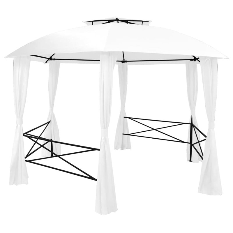 Garden 3m x 3.5m Steel Patio Gazebo, White