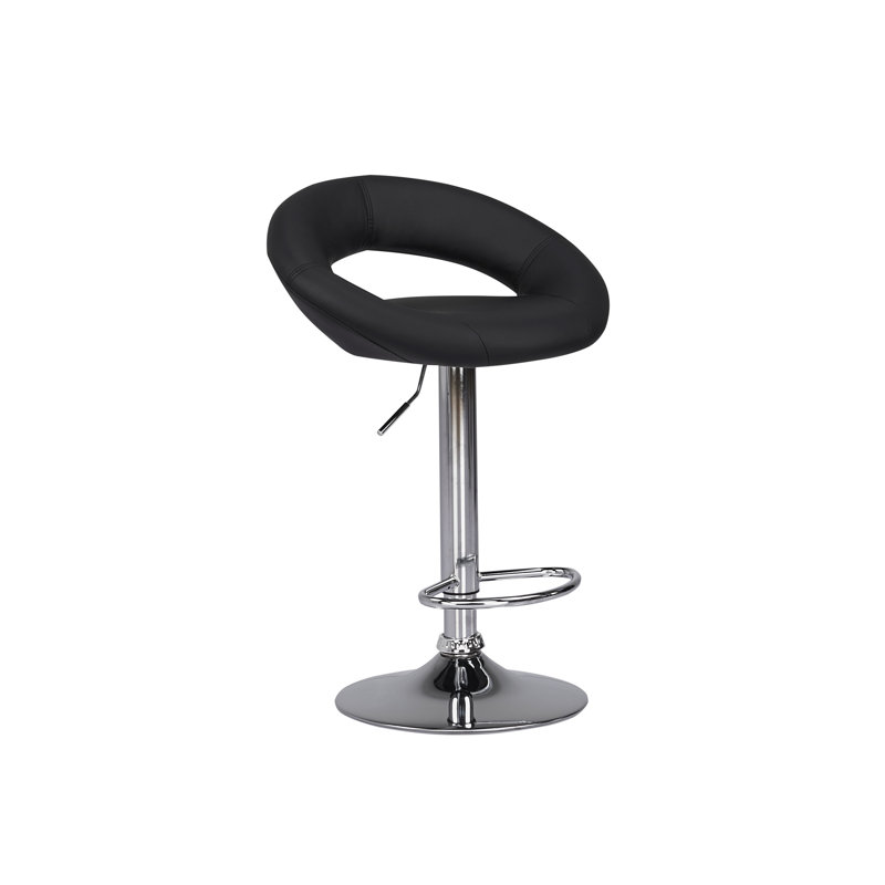 Tabouret pivotant à hauteur réglable, Noir