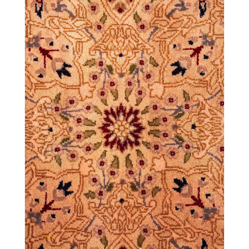 Tapis unique noué à la main Weirsky - rose Weirsky