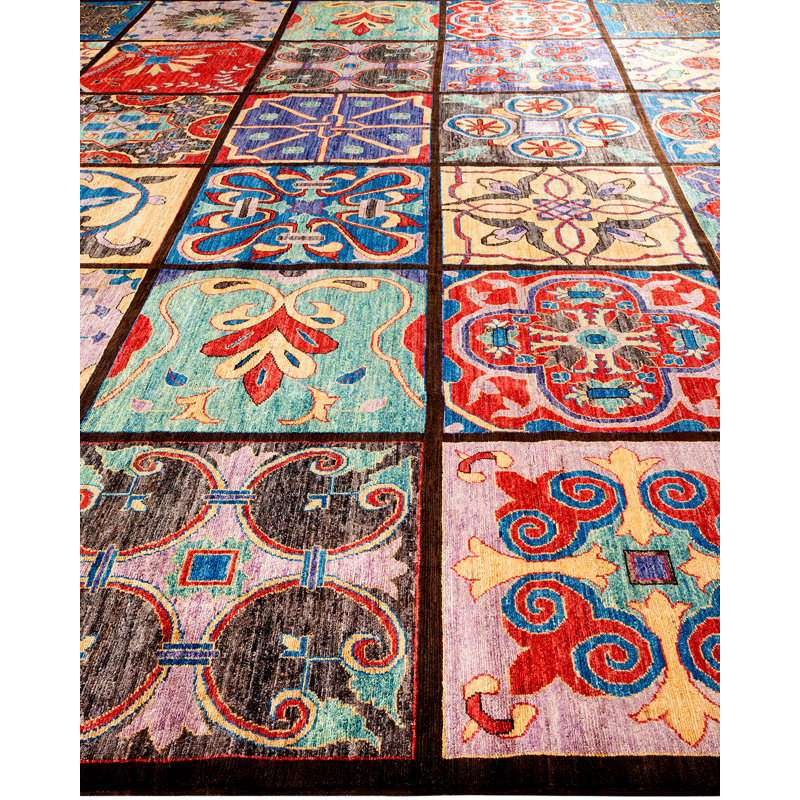Eclectic One-of-a-Kind 12'3" x 17'7" Hand Knotted Area Rug