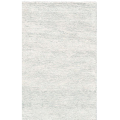 Smauel Ebony Hand Tufted Wool Cotton Solid Color Rug in Ivory