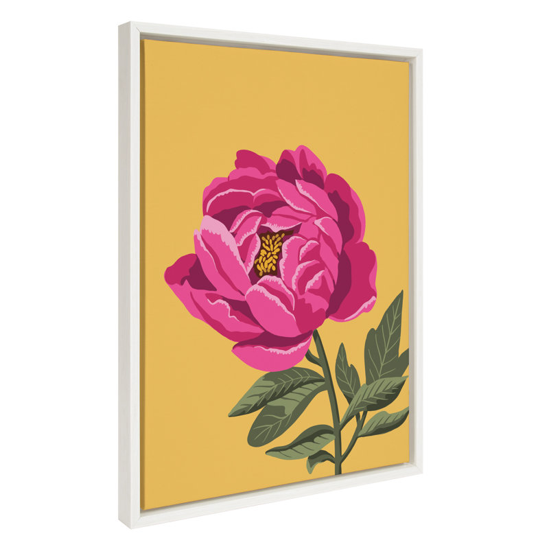 «Bright Peony» par Maria Filar, reproduction d'art sur toile encadrée