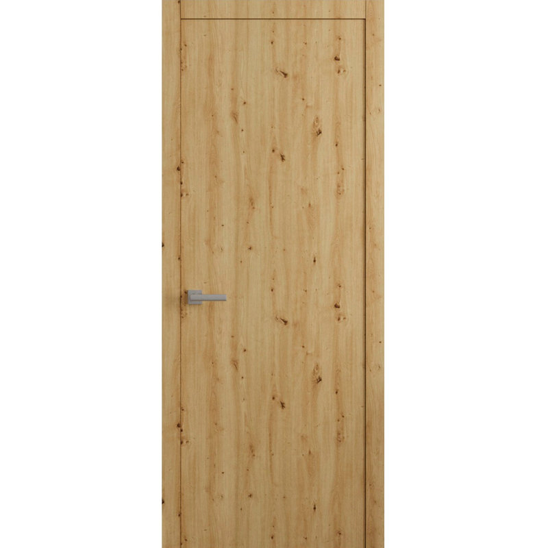 Intérieur de la porte française - Essentiel 8001 - Poignée simple à panneau régulier - Portes de salle de bain modernes